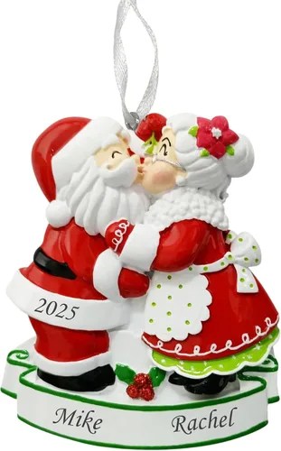 Vista 7 de 2025 Adorno de Navidad personalizado para parejas – Regalo personalizado para parejas, recién casados, parejas casadas y comprometidas – Adorno
