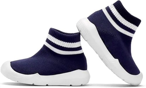 Vista 5 de Engtoy - Zapatos y calcetines para bebé, pantuflas transpirables y antideslizantes con suela de goma suave - Zapatillas de deporte para niños y niñas