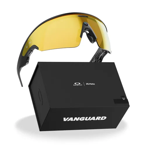 Vista 9 de Oakley Meta Vanguard with Meta AI, Audio, Photo, Video Compatibility - White, Prizm™ Sapphire