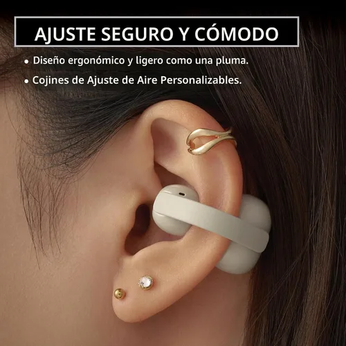 Vista 5 de Sony LinkBuds Clip Open-Ear Auriculares verdaderamente inalámbricos, ajuste cómodo y seguro, diseño ligero de clip, controles táctiles, conciencia