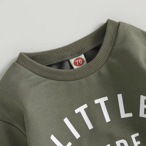 Vista 2 de CIYCUIT Conjunto de sudadera de manga larga y pantalones para bebé niño pequeño