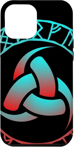 Vista 6 de Funda con símbolo vikingo Triskele Odin Horns nórdico signo runa para iPhone 15