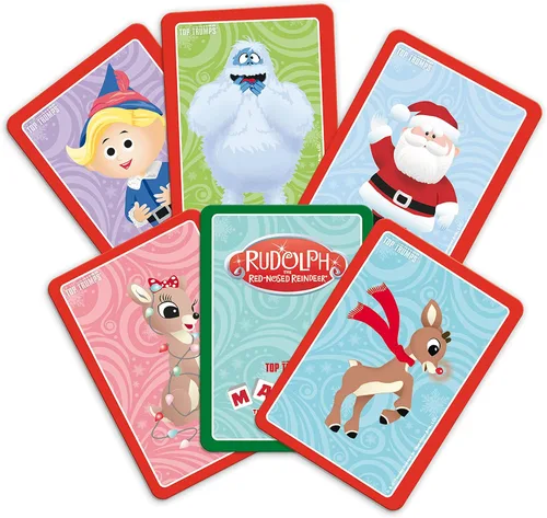 Vista 4 de Top Trumps Match Game Rudolph - Juegos de mesa familiares para niños y adultos - Juego a juego y juego de memoria - Divertidos juegos para niños