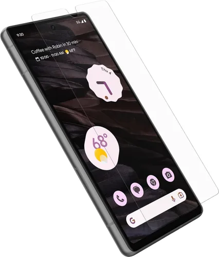 Vista 2 de OtterBox Protector de pantalla antimicrobiano Google Pixel 7A Alpha Flex - Transparente, ajuste de precisión, claridad de cristal, respuesta táctil