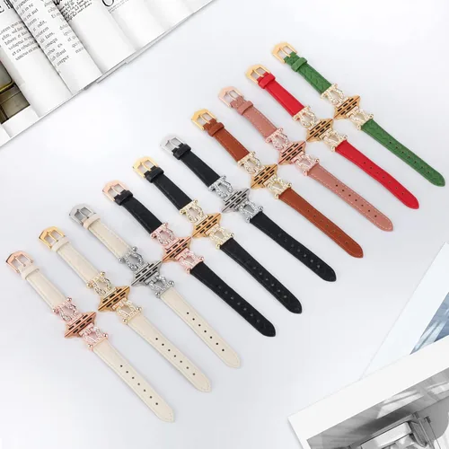 Vista 5 de Correas de cuero compatibles con Apple Watch Band para mujeres de 1.496 in, 1.575 in, 1.614 in, 1.654 in, 1.732 in, 1.772 in, 1.929 in (Ultra)