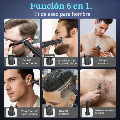 Vista 7 de Bomxin Manscape - Cortadora de cuerpo y barba para hombres, impermeable
