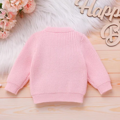 Vista 101 de Suéter de primer cumpleaños para bebés y niñas de un año de edad, sesión de fotos, otoño e invierno