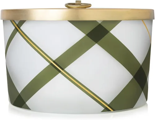 Vista 8 de Thymes - Vela votiva con aroma a abeto Frasier, diseño a cuadros esmerilados, 2 onzas