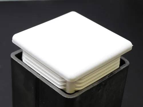 Vista 6 de Tapa de tubo cuadrada blanca de plástico de 4 x 4 pulgadas, tapón de acabado, tapa de extremo de tubo de tubo, universal duradera para silla (2)