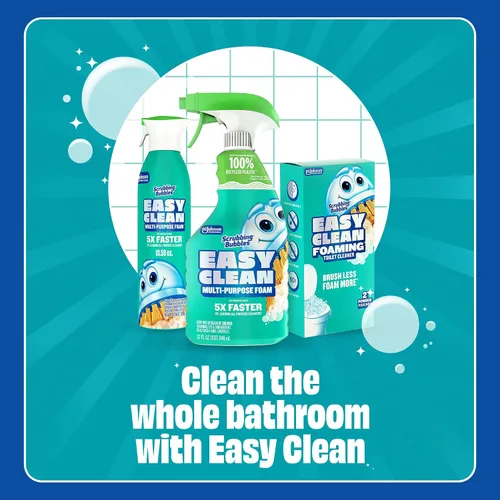 Vista 7 de Limpiador multiusos de baño con espuma fácil de limpiar Scrubbing Bubbles, botella de spray continuo, espuma de acción rápida, 13.58 onzas