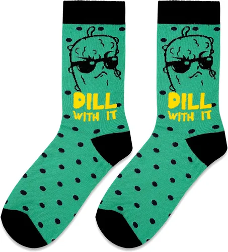 Vista 2 de Dill With It - Calcetines para mujer, calcetines de pepinillo, calcetines divertidos, calcetines locos. (044), Rosado