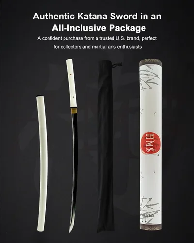 Vista 5 de 1045 Katana, Hand Forged Full Tang Japanese Sword Classic Tsuba Series hand-sharpened 1045 heat-tempered blades, themed iron tsuba, lacquered
