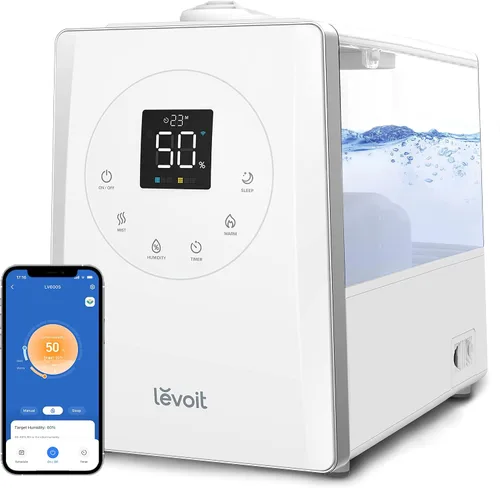 Vista 2 de LEVOIT LV600S Humidificadores inteligentes de niebla cálida y fría y almohadillas aromáticas, paquete de 16, filtros de repuesto para humidificador