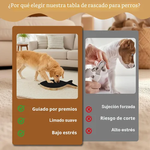 Vista 2 de Vivifying Tabla para rascar uñas de perro con cajón de golosinas, herramienta de limado de uñas sin estrés para perros, alternativa a las cortaúñas