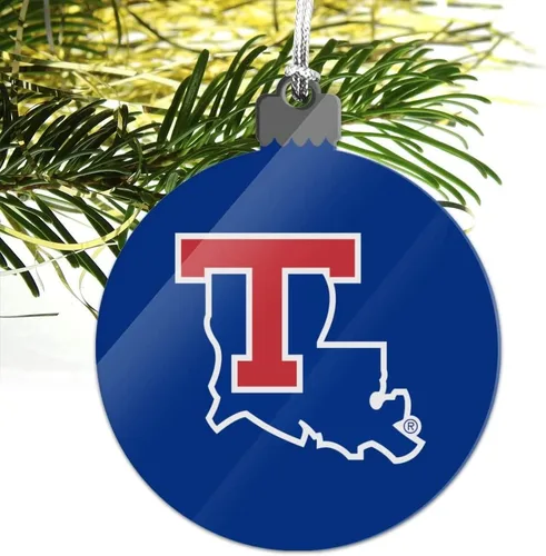 Vista 5 de GRAPHICS & MORE Louisiana Tech University Bulldogs Logo Acrílico Árbol de Navidad Adorno de vacaciones