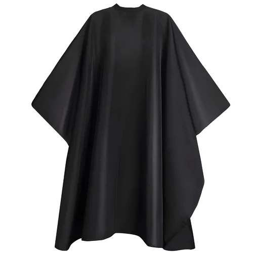 Vista 12 de Capa de peluquería profesional de 64 x 56 pulgadas para hombre, capa impermeable para cortar el cabello con cuello elástico y cierre ajustable, capa