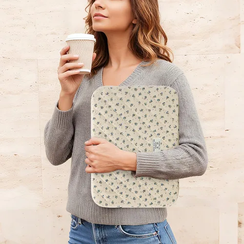 Vista 2 de Funda acolchada para laptop de 15 a 15.6 pulgadas, bonita funda protectora acolchada para computadora portátil con estampado floral para MacBook