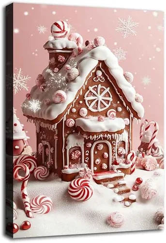 Vista 10 de MNFGMH Arte de pared de muñeco de nieve de Navidad, impresión en lienzo de vacaciones de invierno, imagen pintura de Navidad, regalo festivo