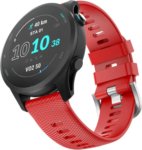 Vista 10 de OVERSTEP Correa de reloj para Forerunner 255/265, bandas de reloj de silicona de 0.866 in para Garmin Vivoactive 4/Forerunner 255/265 Music/Venu 2