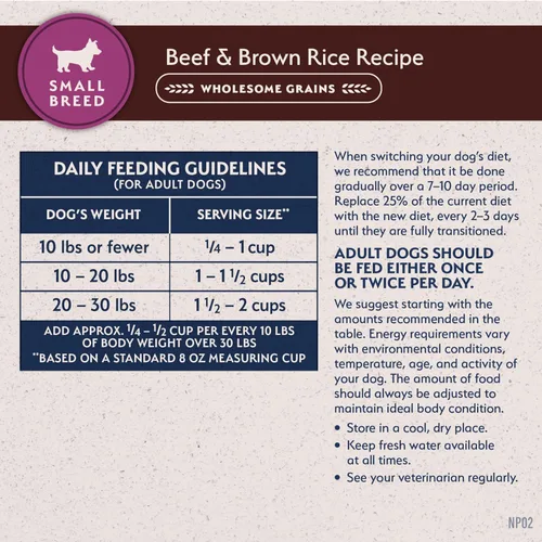 Vista 9 de Natural Balance Alimento seco para perros adultos de raza pequeña con ingredientes limitados, granos saludables, carne de res y arroz integral, 4