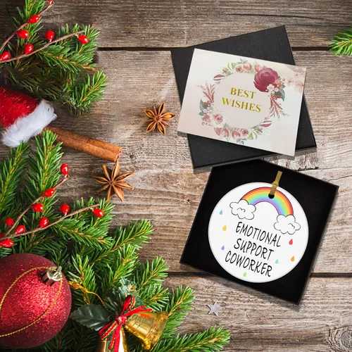Vista 7 de REWIDPARTY Divertidos regalos para compañeros de trabajo para mujeres, recuerdo de placa de cerámica de apoyo emocional, regalos de cumpleaños