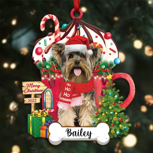 Vista 87 de Amantes de los perros de Navidad – Navidad de perros disponibles para muchos perros Shi Tzu – Adorno con forma personalizada, adorno de Navidad