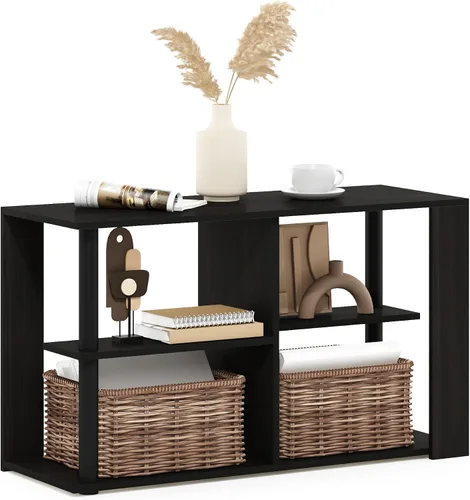 Vista 11 de Furinno Mesa de Café Básica, Mesa de Centro Moderna de 2 Niveles con Estante Abierto, Mesa Auxiliar de Fácil Montaje, para Sala de Estar