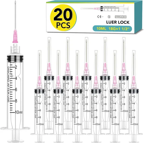 Vista 11 de 50 paquetes de jeringas de 1ml con aguja de 25Ga de 1 pulgada, embalaje sellado individualmente