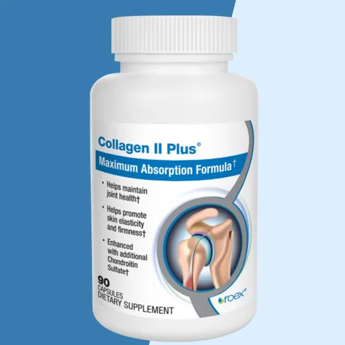 Vista 4 de Roex Vitaminas Colágeno II Plus Cápsulas vegetales Orgánico Salud de las articulaciones Antienvejecimiento 90