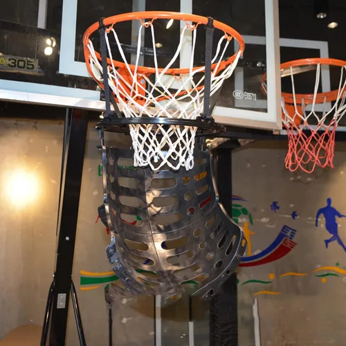 Vista 4 de Sistema de retorno de bola resistente al desgaste de alta resistencia conveniente baloncesto Hoop Ball sistema de retorno para baloncesto negro