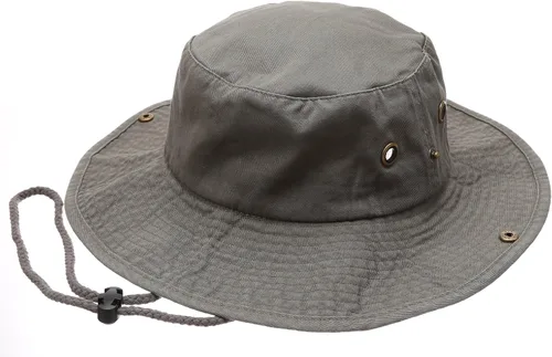 Vista 7 de Sombrero de cubeta para verano, para exteriores, para pescar, de safari, de caza, con correa ajustable