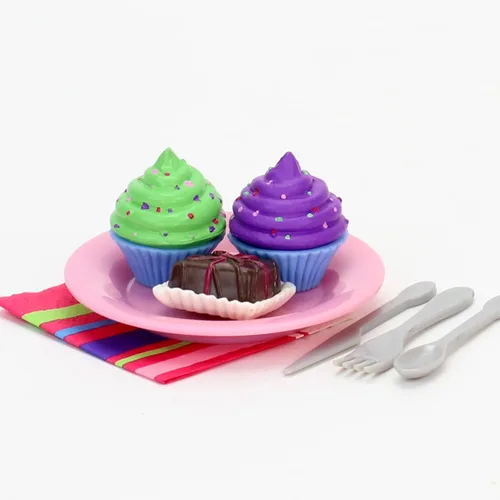 Vista 4 de Juego de servicio de 47 piezas de Sophia's con deliciosos postres para muñecas de 18 pulgadas, multicolor
