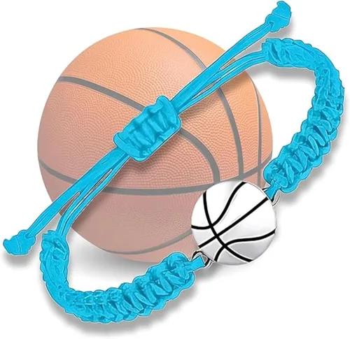 Vista 19 de Sportybella Pulsera unisex con dije de baloncesto – Pulsera de amistad ajustable con dije de baloncesto