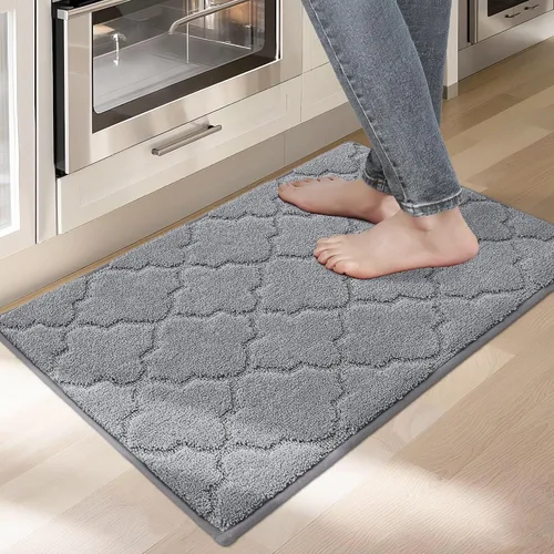 Vista 40 de COSY HOMEER Alfombras suaves de cocina [2 piezas] para el frente del fregadero súper absorbentes, tapetes y tapetes de cocina de 20 x 30 pulgadas/20