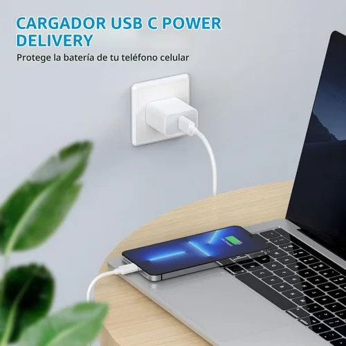 Vista 6 de 【Certificado Apple MFi】Cargador de iPhone de carga rápida, paquete de 3 adaptadores de cargador de Apple, cargador súper rápido, cable USB C a