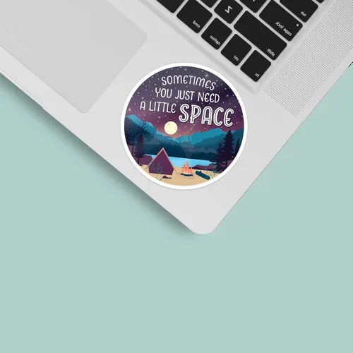 Vista 3 de Sometimes You Need a Little Space Lake - Calcomanías para parachoques de automóvil, calcomanías de Lake Life para Hydroflask - Calcomanía de cita