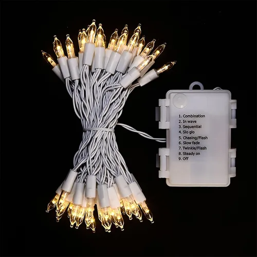Vista 12 de MULTI-SPARKING - Luces de Halloween operadas con batería - 50 luces LED mini moradas para árbol pequeño, corona, manualidades, decoración
