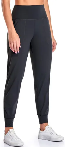 Vista 2 de Oalka - Pantalones deportivos para mujer, con cintura alta y bolsillos, para hacer deporte, yoga y entrenar