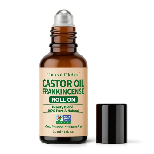 Vista 9 de Natural Riches Rollo de aceite de árbol de té con ricino en 1 fl oz