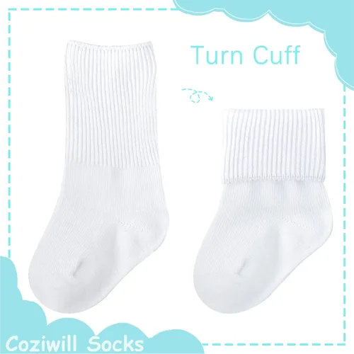 Vista 2 de Calcetines de bebé recién nacido sin costuras, calcetines para bautizo, bautizo, bebés, niñas y niños, 0-33-12 meses, paquete de 612
