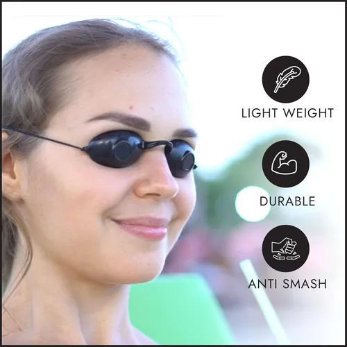 Vista 6 de Super Sunnies FDA Compliant Tanning Bed Goggles w/ Strap