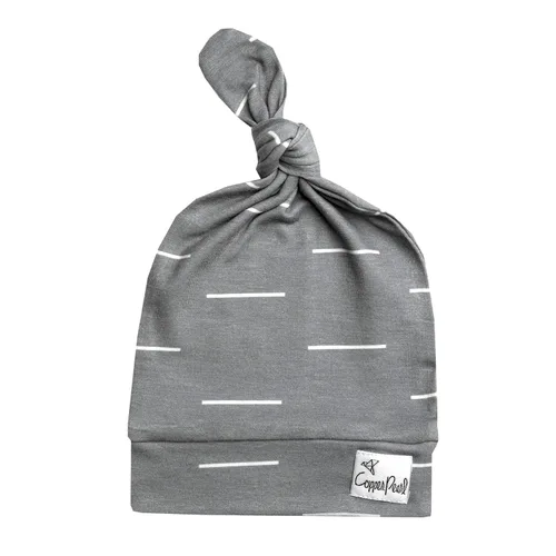 Vista 25 de Copper Pearl Gorro de bebé con nudo superior elástico suave Alta
