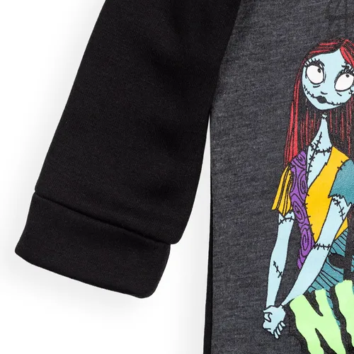 Vista 6 de Disney Nightmare Before Christmas Jack Skellington Oogie Boogie Sally - Sudadera con capucha de forro polar con cremallera de un cuarto para niños