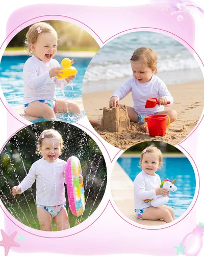 Vista 7 de ALVA Pañales de natación BABY 2 piezas reutilizables para bebé niña de 0 a 8 meses, pañales de natación ajustables a presión lavables para piscina