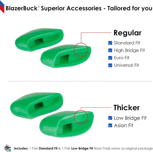 Vista 4 de BLAZERBUCK Almohadillas de nariz de repuesto para gafas de sol Oakley Flak Draft OO9364