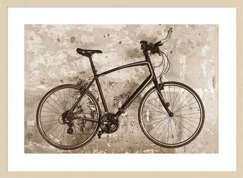 Vista 14 de Amanti Art Framed Wall Art Print 18x24 Bike by Deborah Revell, Transportation Wall Art, Industrial Urban Decor, Small Poster Painting Artwork for