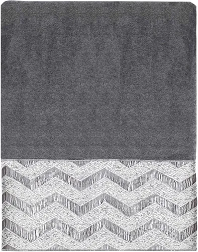 Vista 16 de Avanti Linens - Toalla de mano, algodón suave y absorbente (colección Chevron Galaxy, negro)