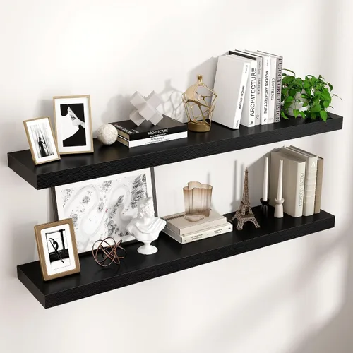 Vista 30 de Estantes flotantes cuadrados para pared de 8 pulgadas de ancho x 8 pulgadas de profundidad x 1.2 pulgadas de alto, pequeños estantes de pared