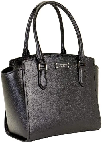 Vista 7 de Kate Spade Jeanne Medium cuero mujer Satchel bolso WKRU6042 negro