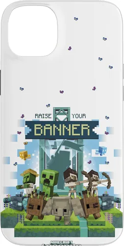 Vista 15 de Minecraft Legends Raise Your Banner Mobs Group Shot - Carcasa para iPhone 17
